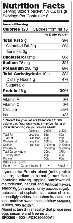 Apple Cinnamon Proti-15 Oatmeal - 7 servings